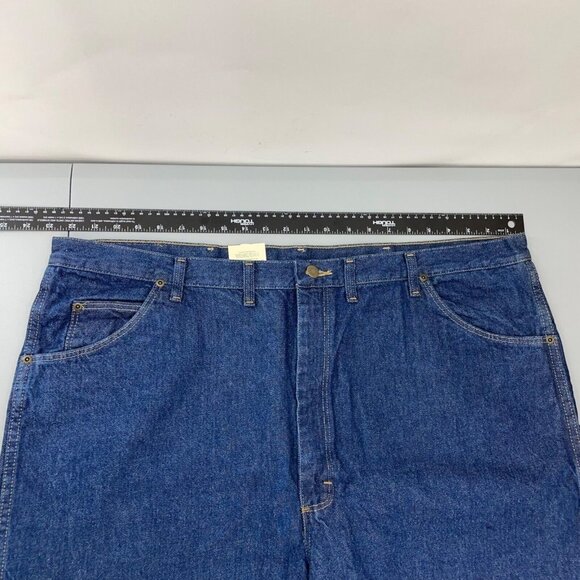 Wrangler Rugged Wear Classic Fit Bootcut Denim Dark Blue Mens 46x30 New - Picture 11 of 12